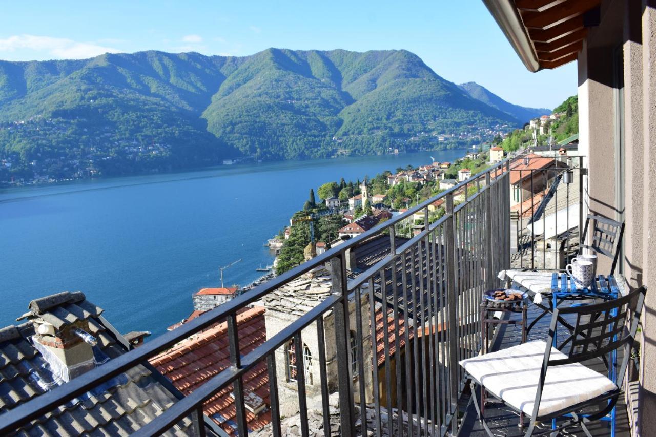 Romantic Home Stone With Amazing View Lake Of Como And Oleandra Laglio Eksteriør bilde